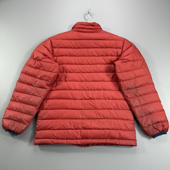Patagonia Jacket Boys Large 12 Red Down Puffer Insulated Lightweight Hoodless - Picture 2 of 8